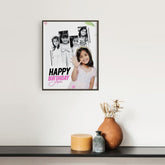Custom Kids Birthday Photo Frame – Personalized Happy Birthday Wall Frame Gift