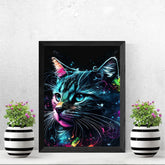 RGB Cat Wall Frame for Home and Decor