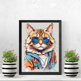 Sweet Cat Wall Frame for Office and Home Decor