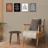 Motivational Quote Wall Framed Painting Set of 4 For Office
