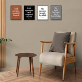 Motivational Quote Wall Framed Painting Set of 4 For Office