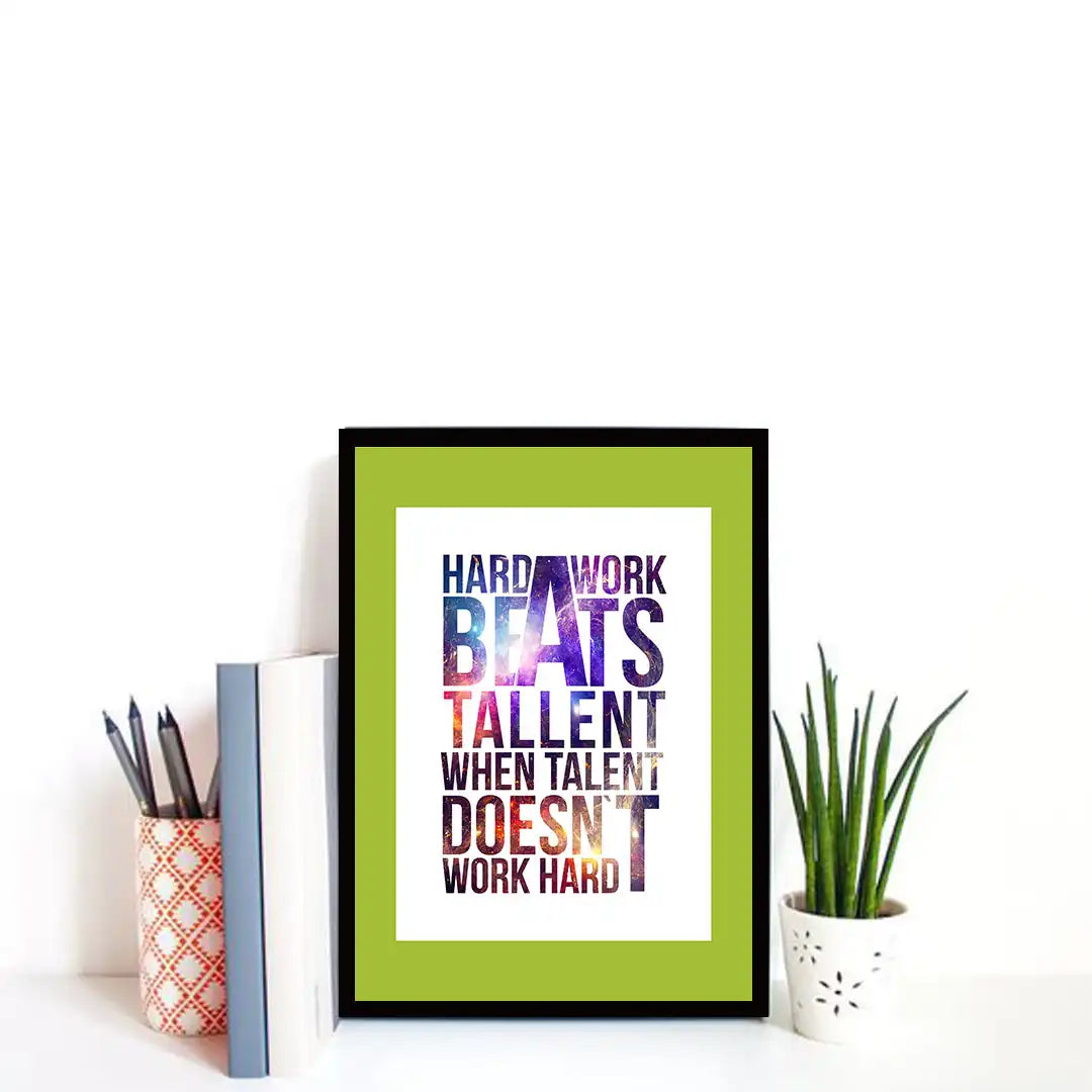 Work Hard Wall Frame with Quotes