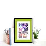 Work Hard Wall Frame with Quotes