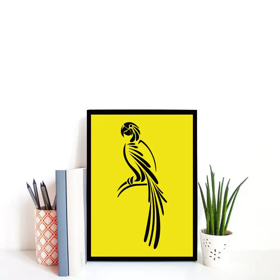 Parrot Wall Frame for Office & Home Decor